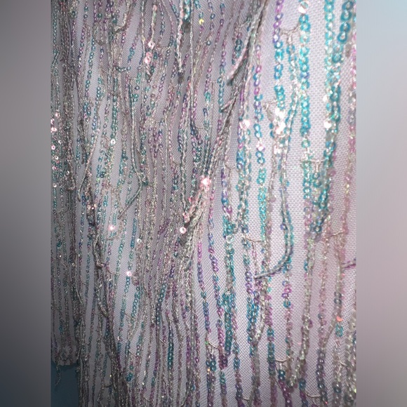 NWT Cassie Sequin Fringe Dress in Pink - Size L - Picture 9 of 10